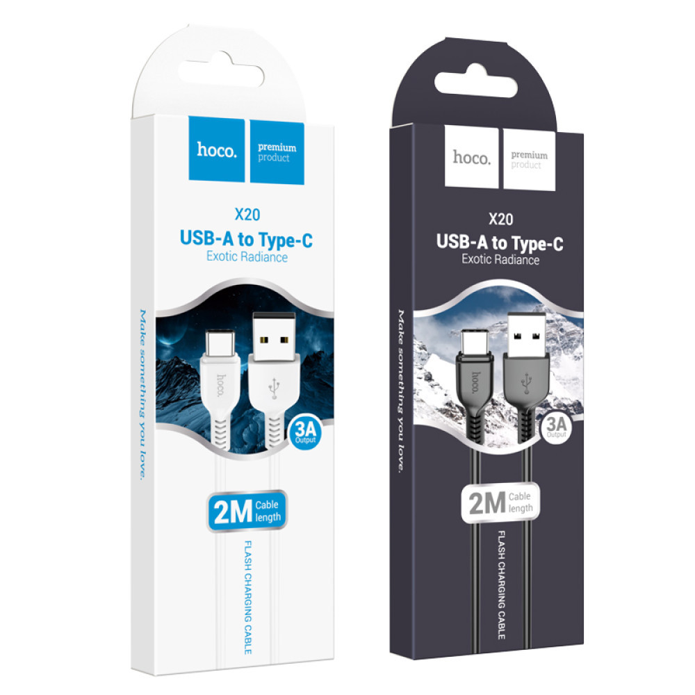 Data Cable Hoco X20 Flash charged Type-C 2m, фото 1