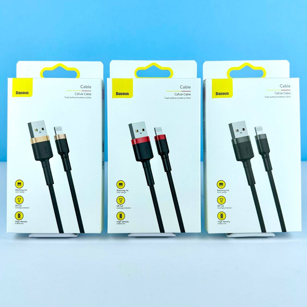Data Cable Baseus Cafule Lightning 2.4A 1m (CALKLF-BG1, CALKLF-B19), фото 1