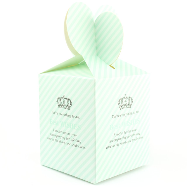 Бонбон'єрка м'ятна в смужку Best Wishes 9 x 10 см