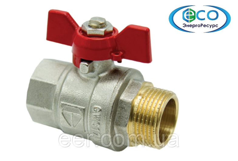 Кран куля HLV 3/4" вн-нар, метелик