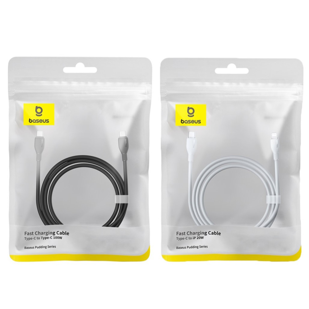 Data Cable Baseus Pudding Series Type-C to Type-C 100W 1.2m (P10355702111-00), фото 1