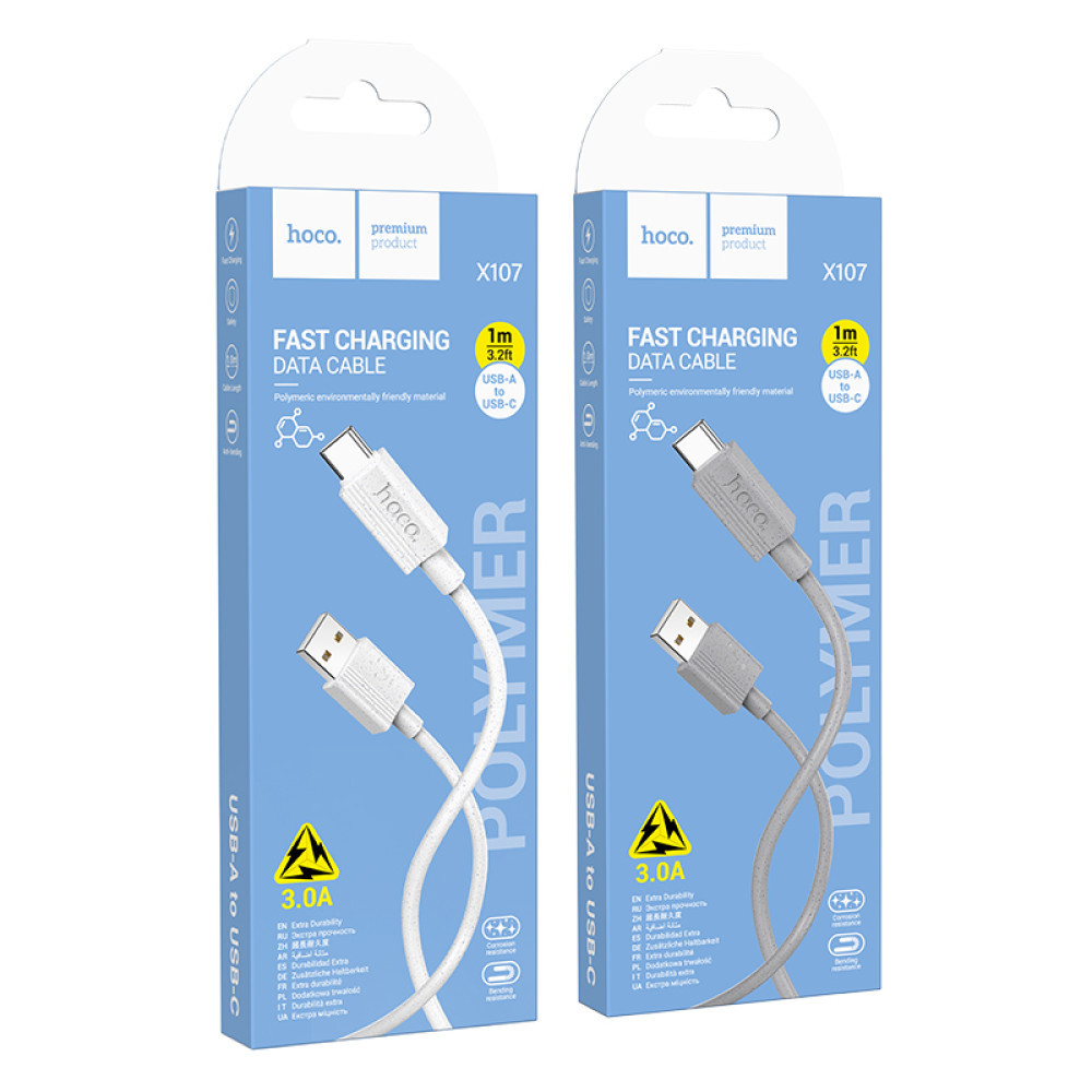 Data Cable Hoco X107 Favor Type-C 3A 1m, фото 1