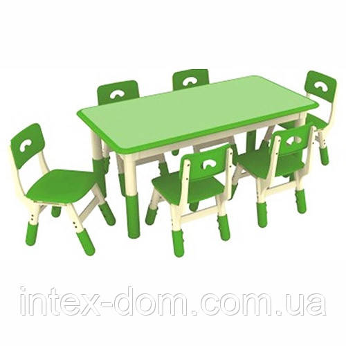 Детский столик со стульчиками TABLE3-4 (зеленый) от компании "Intex-Dom ...