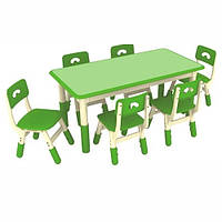 Дитячий столик зі стільчиками TABLE3-4 (зелений)