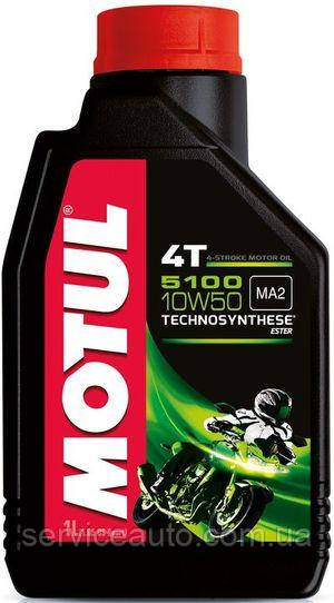 Олива моторна Motul 5100 4T 10W-50 для мотоциклів. 1L