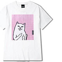 Біла футболка ripndip | cat logo