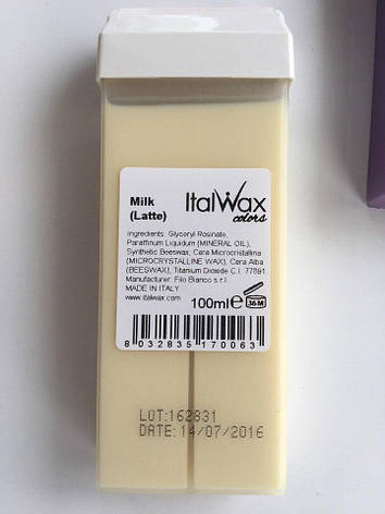 ВОДК касетний Italwax Італія, latte 100 ml, фото 2