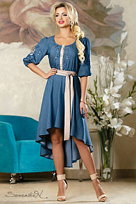 Яскраве жіноче синє плаття 2187 Seventeen 44-50 розміри