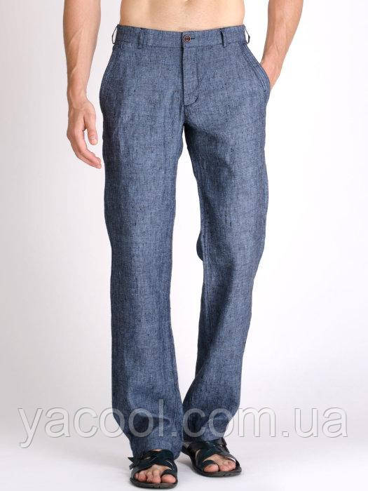 Легкі чоловічі джинси з льону. Натуральні лляні штани літо р 42-74+