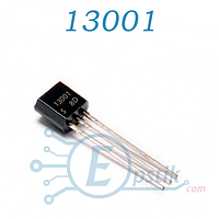 MJE13001, транзистор биполярный, NPN, 600В, 0.2А, TO92