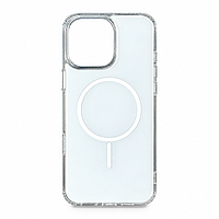Чехол силиконовый Color Silicone Box Magnetic для iPhone 16 Pro Max защита камеры противоударный белый