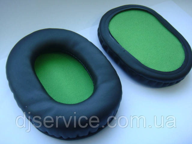 Амбушюри (подушечки зелені) для Audio-Technica ATH-M50 M50S M20 M30 M40 ATH-SX1, фото 1