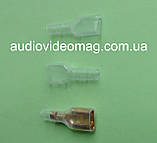 Ізоляція силіконова для ножової клеми 6.3 (мама), ціна за 1 шт., фото 2