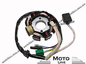 Генератор у зборі на скутер 4т GY6/QMB/QMI/KBF 125-150cc (8POL) GXmotor