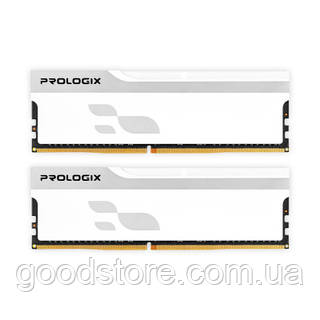 Модуль памяти для компьютера DDR4 16GB (2x8GB) 3200 MHz Onyx White Prologix (PRO16GB3200YW4K) - оригинал