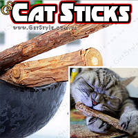 Дерев'яні палички для котів — "Cat Sticks" — 5 шт.