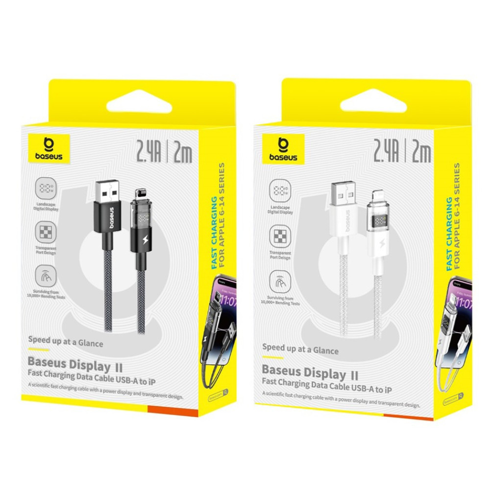Data Cable Baseus Display 2 Lightning 2.4A 2m ( ), фото 1