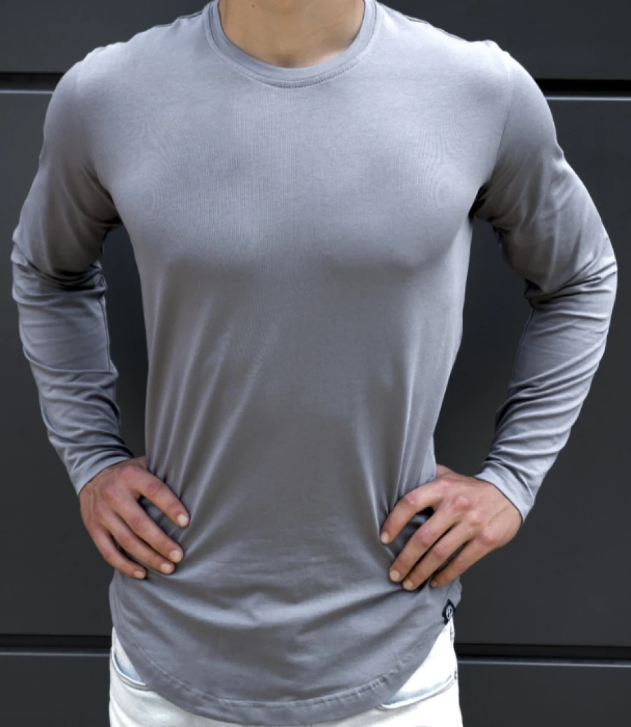 Лонгслив BEZET basic grey, XS