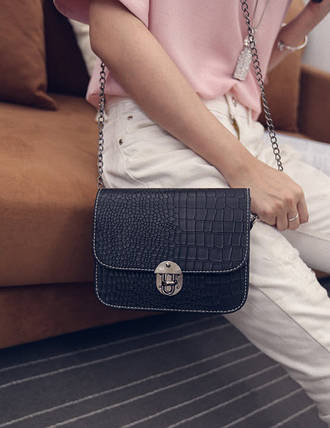 Fashion сумка клатч скриньку під крокодил, фото 2