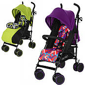 Коляска дитяча M 3423-1 прогулянковий,тростина, колеса 4 шт.,рег.спинка,5-точ.рем,2кв.