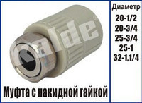 Муфта натискна гайка Kalde МНГ ∅ 20х3/4"