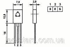 КТ961А транзистор NPN 2А (Uкбо(и)=100В) 12,5W (ТО126) - фото 2 - id-p91235479