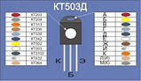 КТ503В транзистор NPN (350мА 60В) (h21э: 40-120) 0,35W (ТО92), фото 5