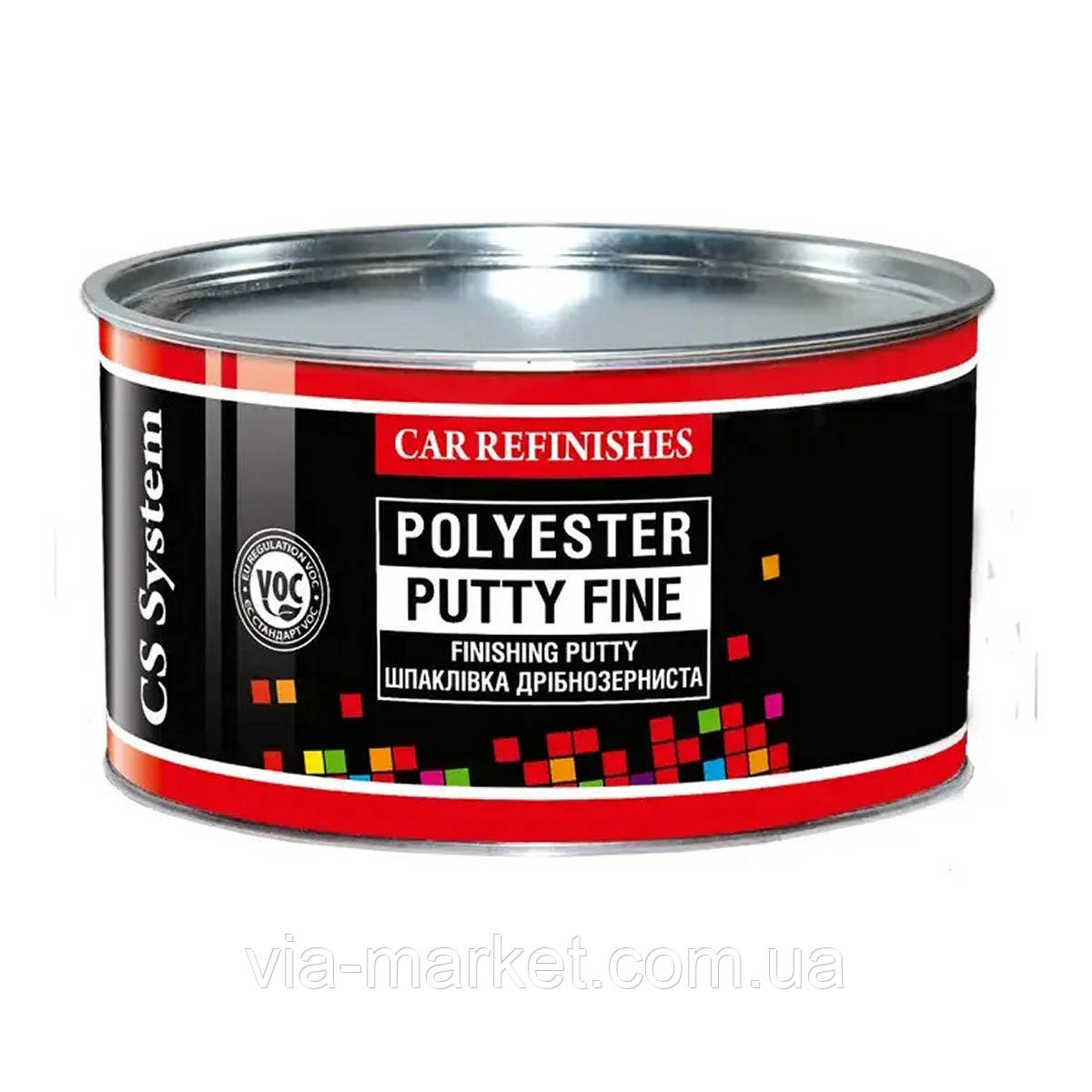 Шпаклевка CS SYSTEM Putty Fine мелкозернистая полиэфирная финишная белая 0,5 кг CS0021