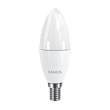 Набір LED ламп MAXUS C37 6W м'яке світло 220 V E14 (по 2 шт.) (2-LED-533) (NEW), фото 2