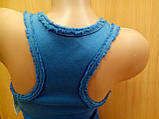 Майка борцовка жіноча, облягає, колір синій, розмір 44-46, фото 2
