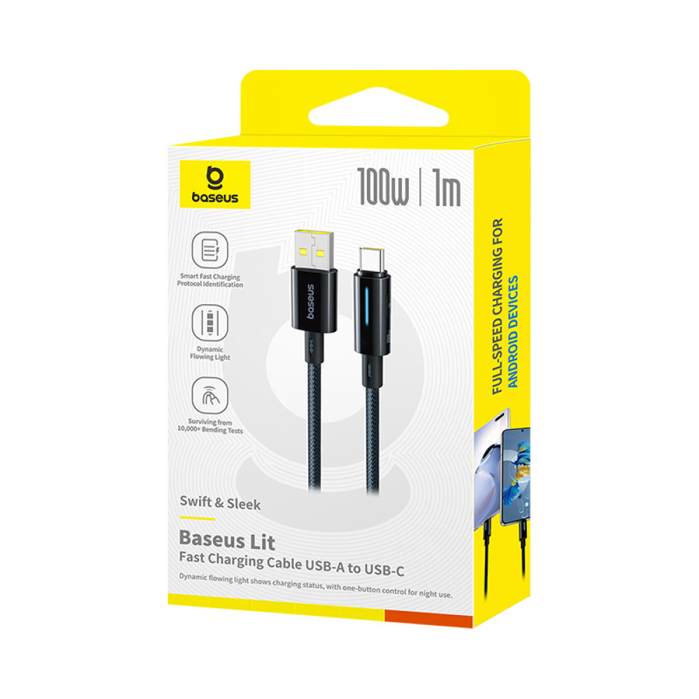 Data Cable Baseus Lit Button-Control Type-C (P ), фото 1