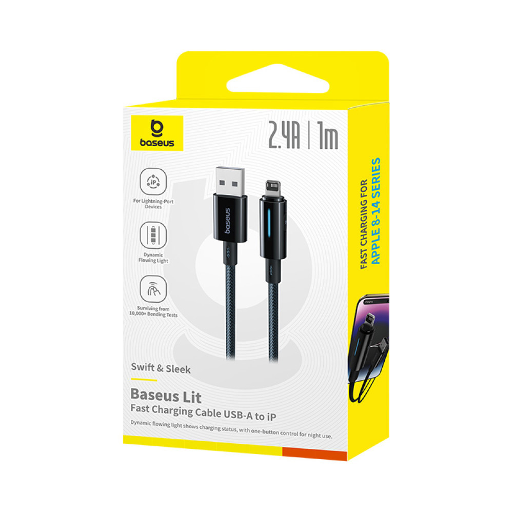 Data Cable Baseus Lit Button-Control Lightning. (P ), фото 1