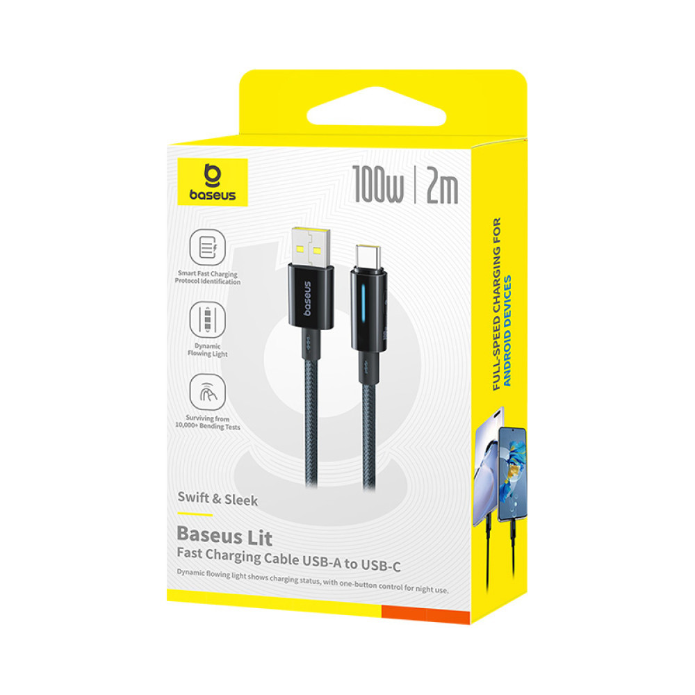 Data Cable Baseus Lit Button-Control Type-C (P ), фото 1