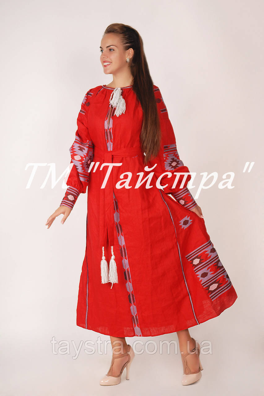 Плаття льон вишите бохо вишиванка, етно, бохостиль, вишите плаття вишиванка, Bohemian, фото 1
