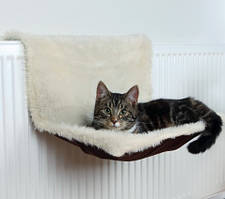 Гамак підвісний для кота, гризуна (плюш) 45х26х31см,крем/коричневий