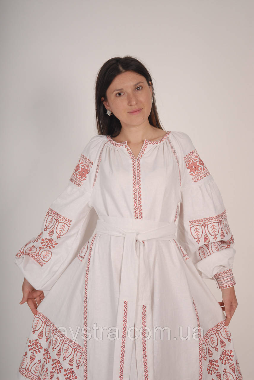 Плаття бохо льон весільне коротке, етно, бохостиль, вишите плаття вишиванка, Bohemian