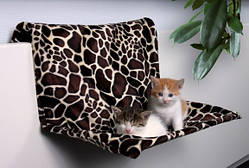 Гамак підвісний для кота, тхора (плюш)58х30х38см,леопард.