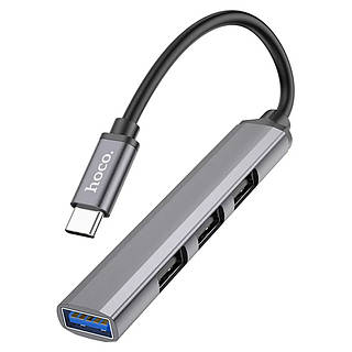 USB-хаб с четырьмя портами для ноутбука Hoco ( + 3×), USB3 USB2 HB26 / Концентратор USB HUB