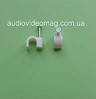 Скоба нейлонова для кабеля діаметром 6 мм, упаковка 100 шт