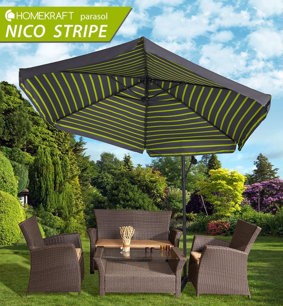 Садова складана парасолька Nico Stripe