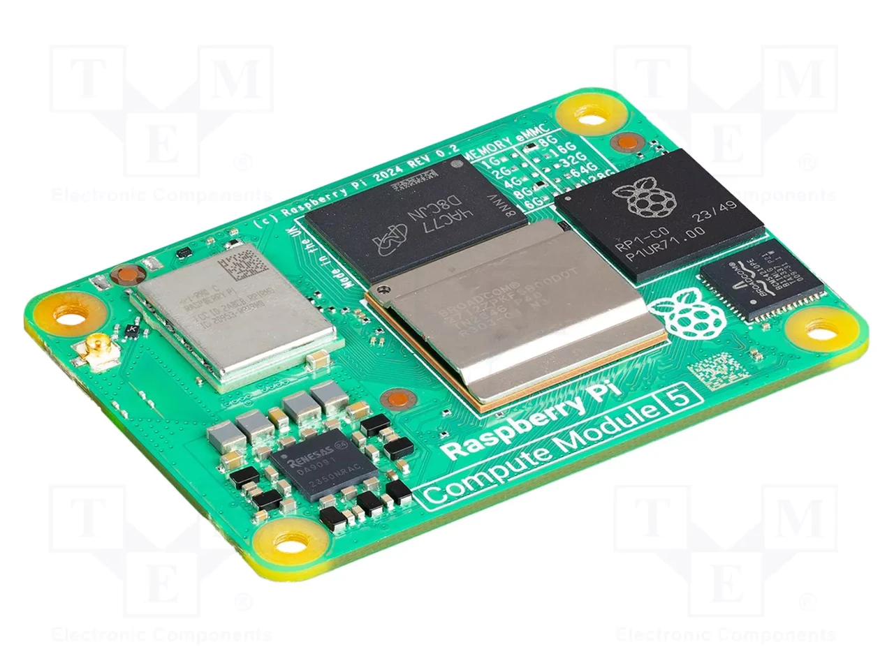 Модуль Compute Module 5 Raspberry Pi BCM2712 16GB RAM 32GB eMMC (CM5116032), фото 1