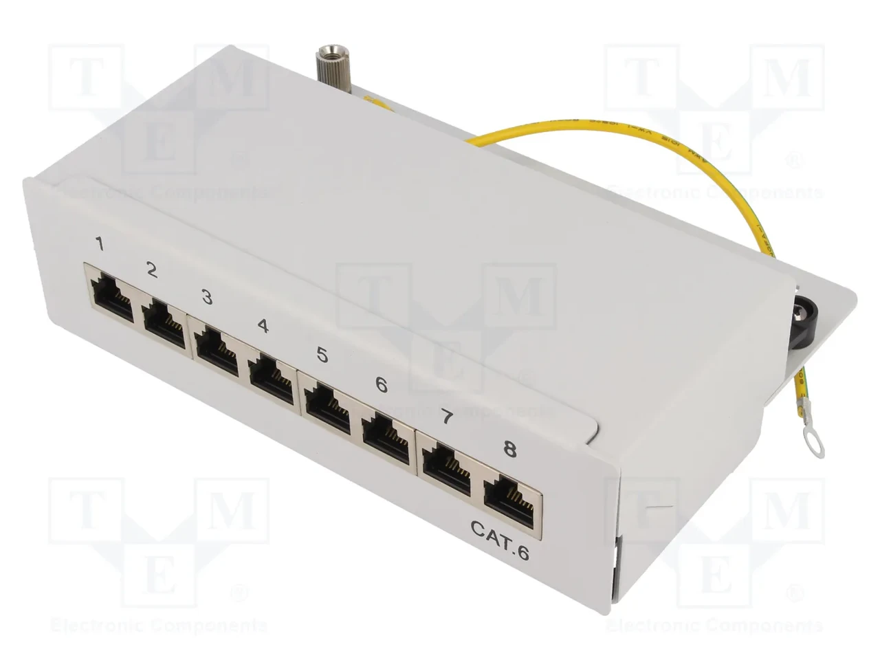 Патч-панель LOGILINK NP0016A, RJ45, Cat 6, 8 портов, серый, фото 1