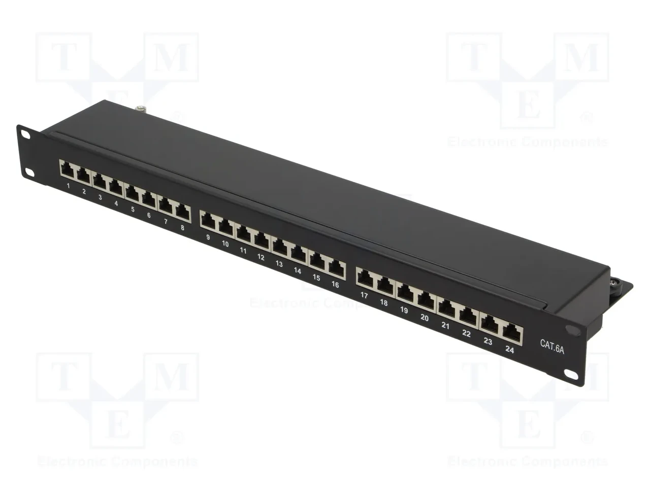 Патч-панель LOGILINK NP0061, 24 порта RJ45, Cat 6a, черная, фото 1