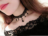 Чокер чорний мереживний, фото 3