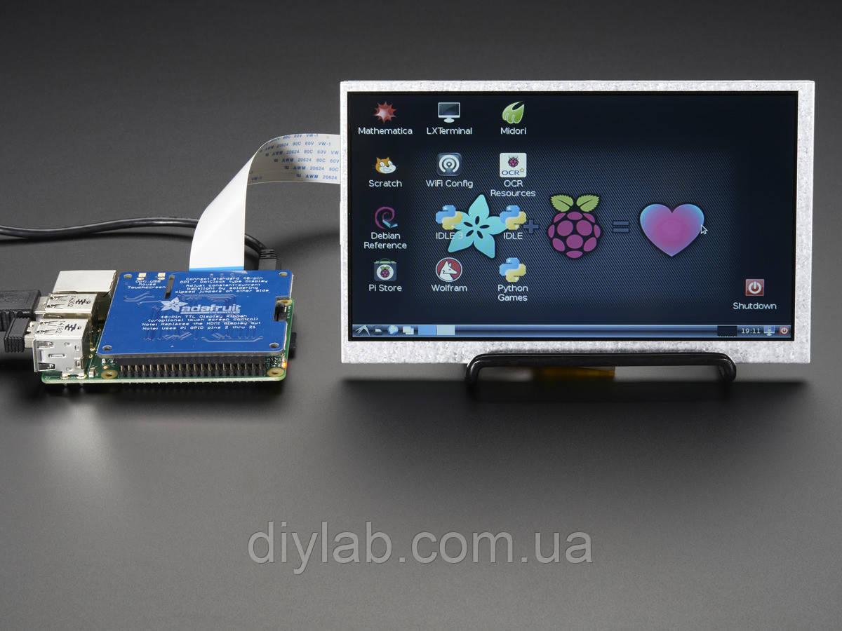 Adafruit DPI TFT Kippah for Raspberry Pi with Touch Support - фото 5 - id-p529184966