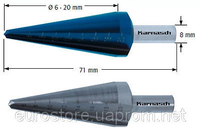 СТУПІНЧАСТІ ТА КОНІЧНІ СВЕРДЛА (KARNASCH - НІМЕЧЧИНА)