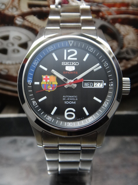 Часы Seiko 5 Sports SRP301K1 Automatic 4R36 FC Barcelona - фото 1 - id-p529417660