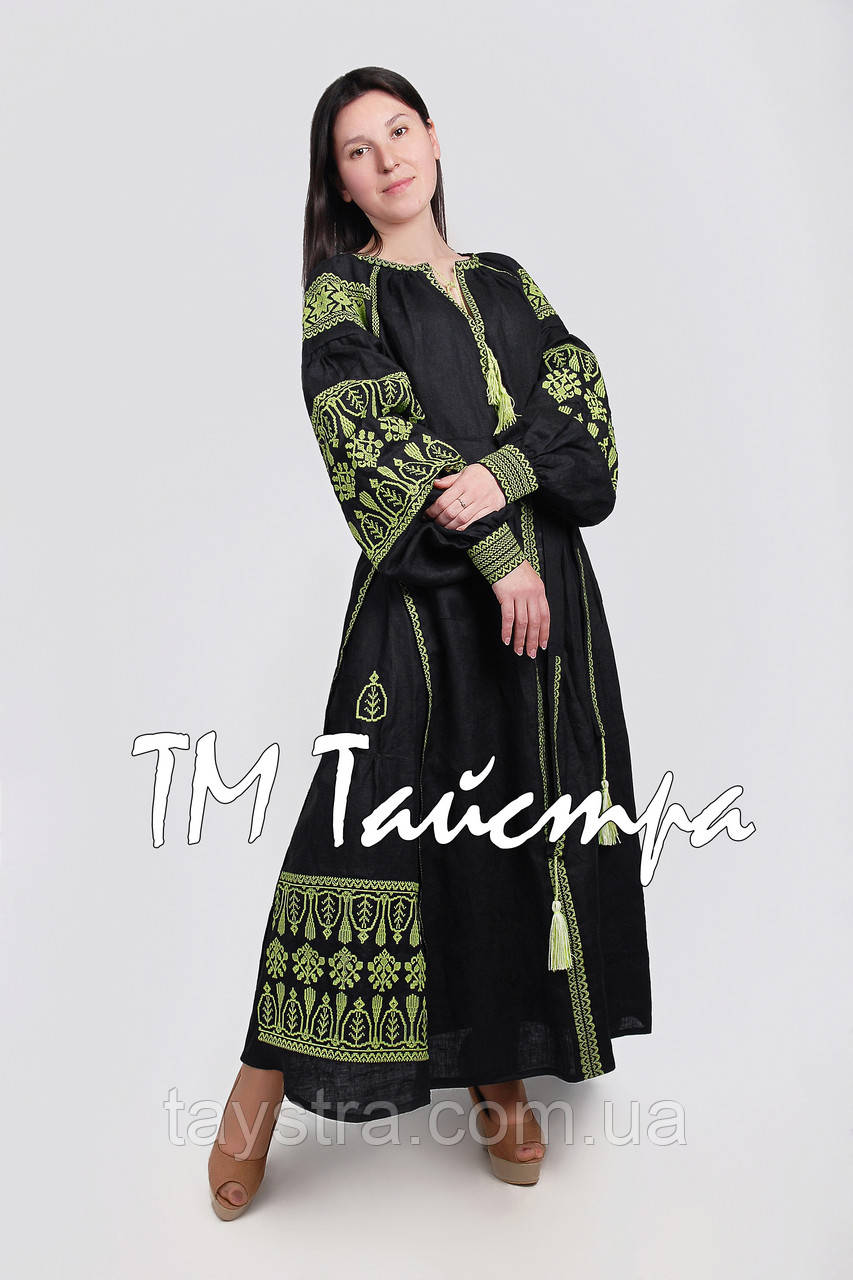 Вишите плаття бохо вишиванка льон, етно, стиль бохо шик, вишиті плаття вишиванка, Bohemian, чистиль Віта Кін, фото 1