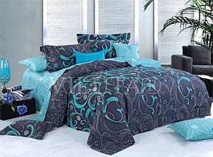 Євро розмір «Смарагд» постільна білизна бязь