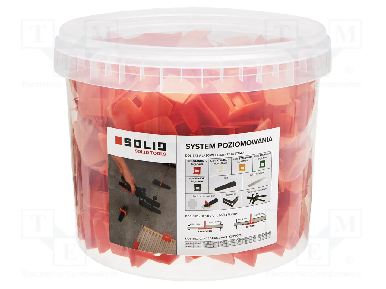 Кліпса SOLID TOOLS 6465 для системи вирівнювання плитки, 1 мм